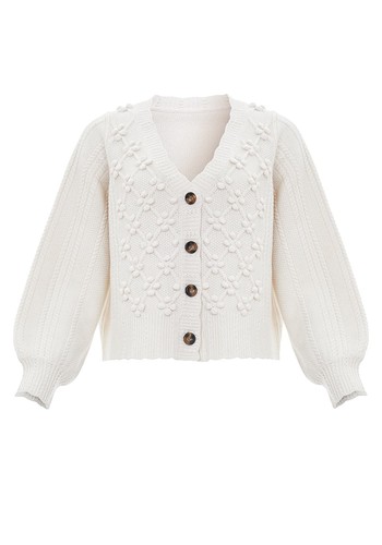 Rose Bobble Stitch Short Cardigan from Needle & Thread