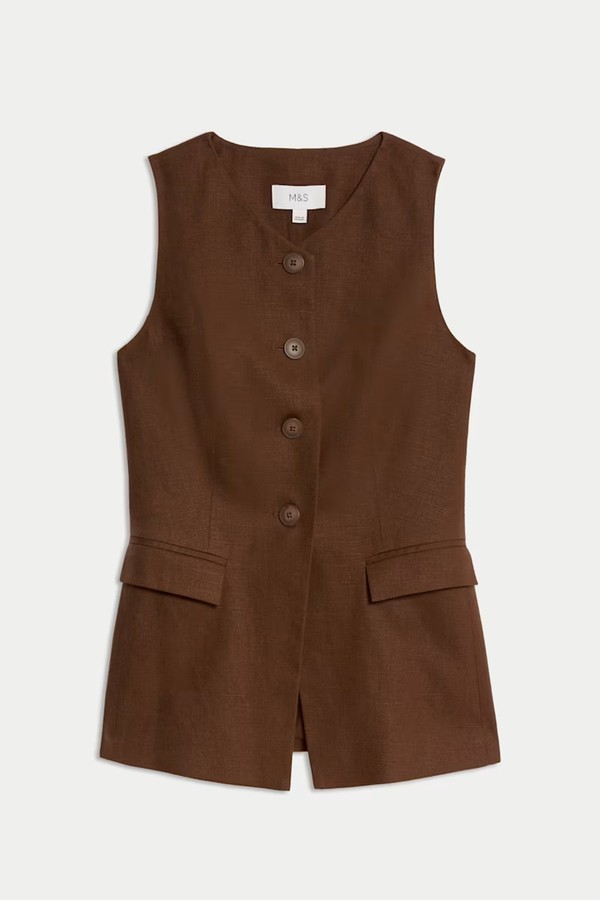 Linen Rich Wastcoat from Marks & Spencer