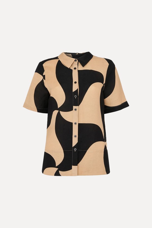 Swirl Linen Blend Shirt from Whistles