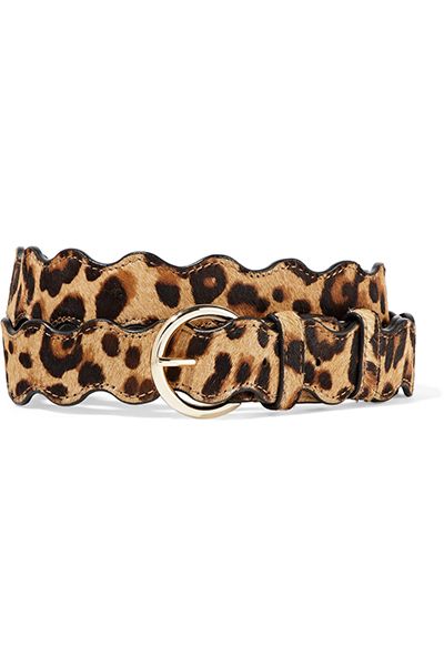 Blythe Leopard-Print Calf Hair Belt from Loeffler Randall 