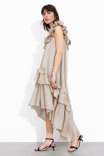 Tiered Ruffle Midi Dress