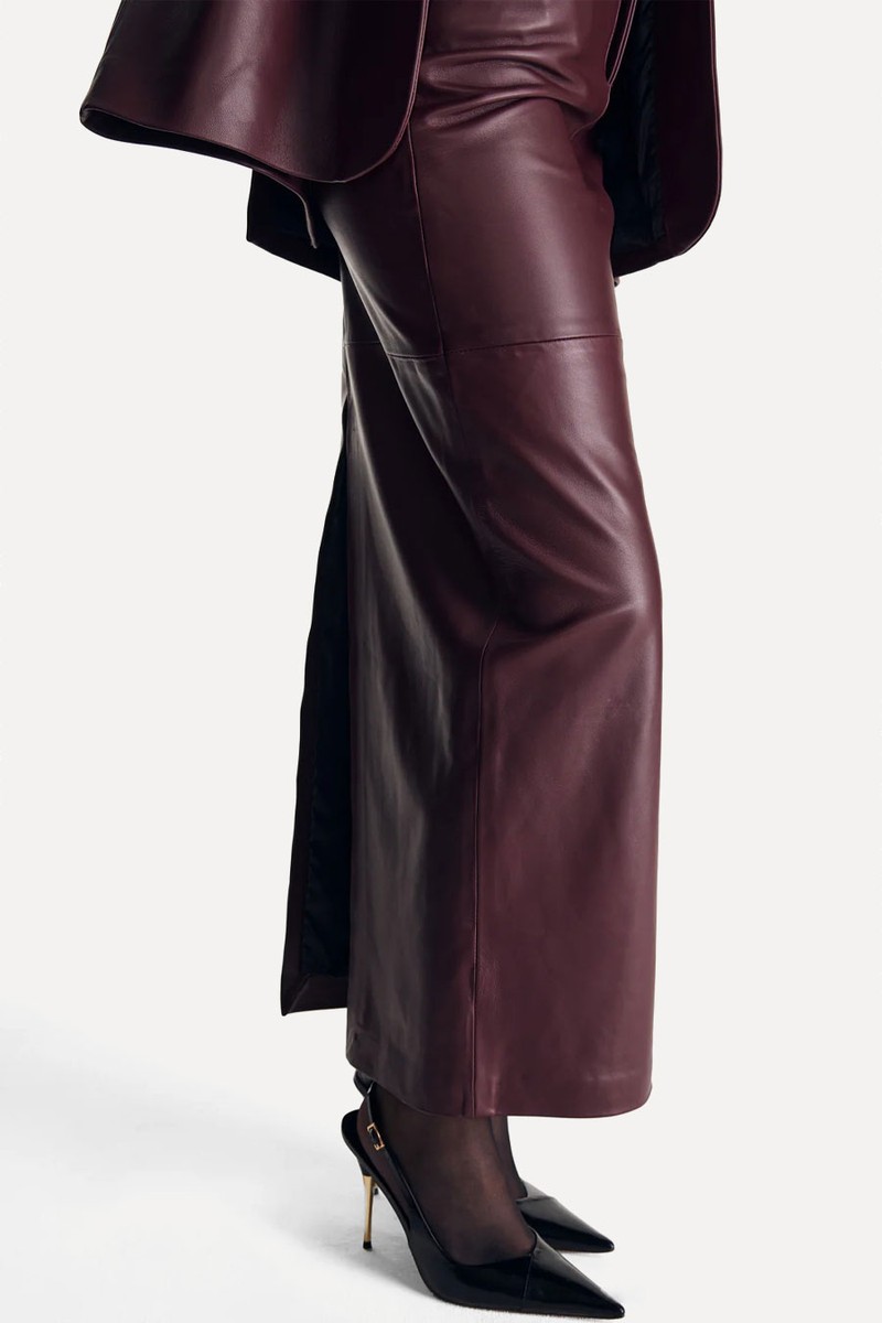 Leather Maxi Skirt from De Savary London
