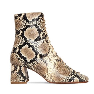 Becca Snake Print Leather Boots from By Far