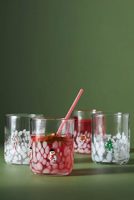 Festive Pressed Bead Juice Glass from ANTHROPOLOGIE