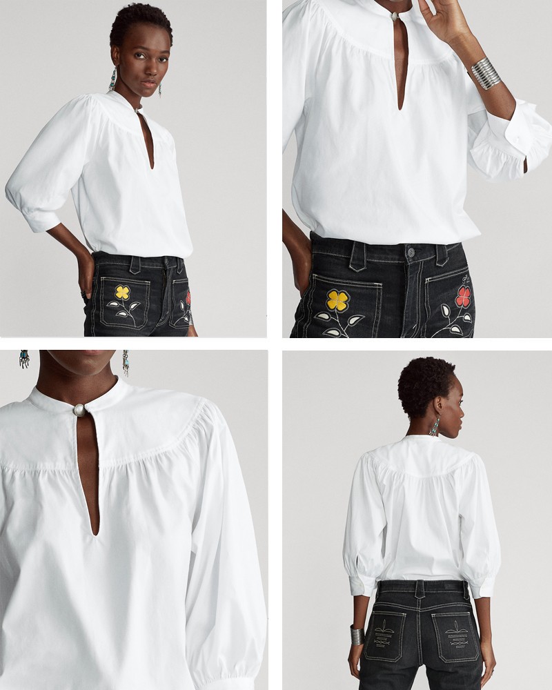 Cotton Oxford Keyhole Shirt, £135