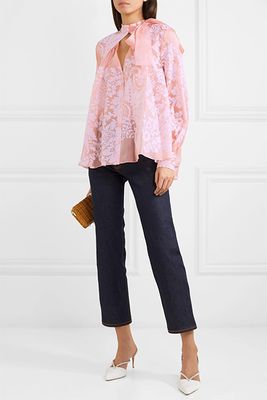 Flocked Blouse from Rosie Assoulin