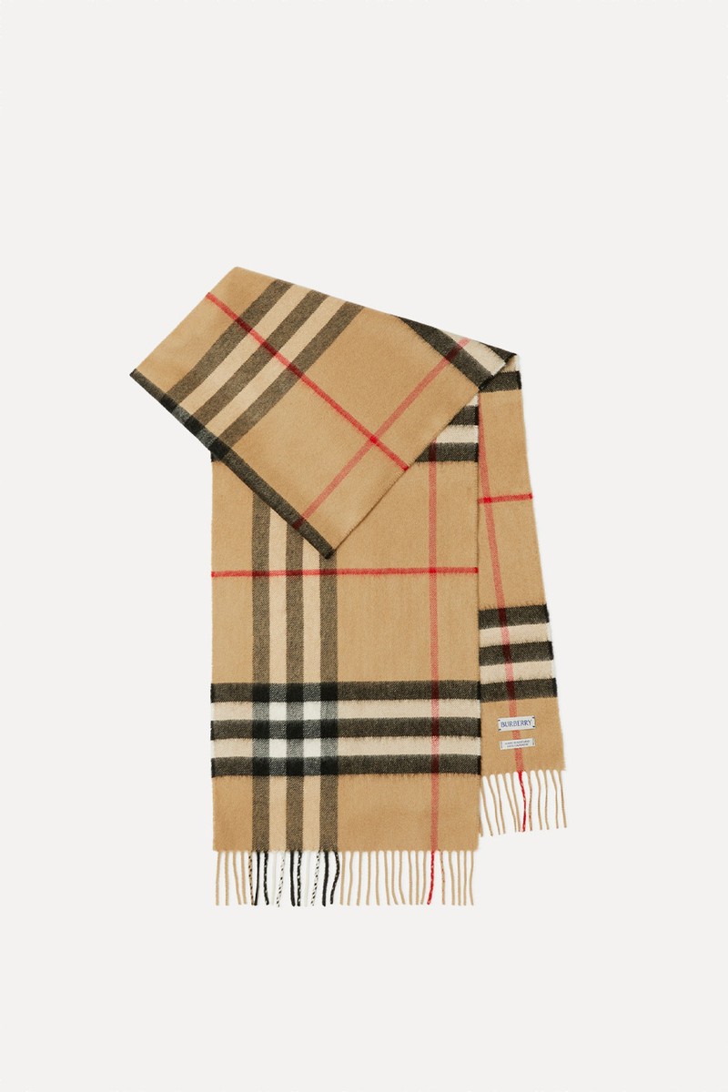 Check Cashmere Scarf