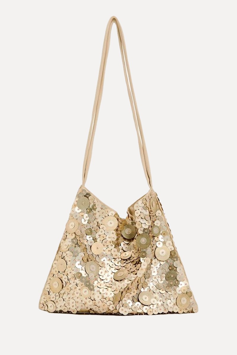Bucket Bag With Beading from Zara