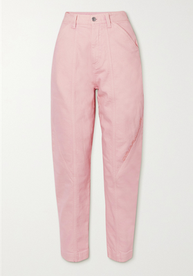Cropped Embroidered High-Rise Tapered Jeans from Stella McCartney