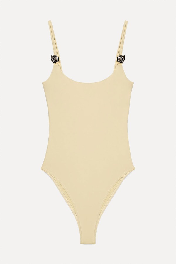 Seashell Polyamide Bodysuit from Zara