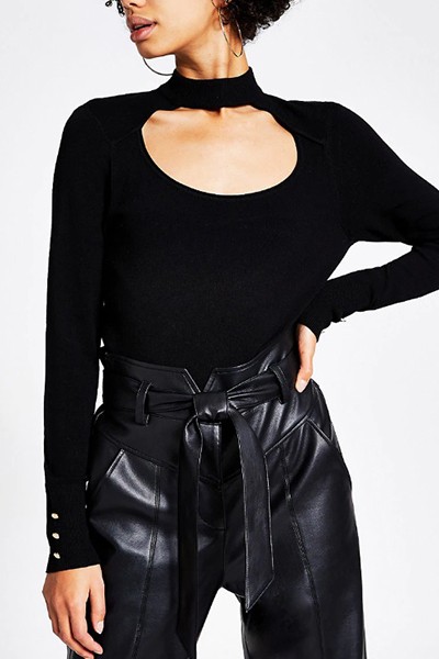 Cut Out Choker Sweatshirt from River Island 