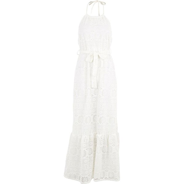 White Crochet Maxi Dress