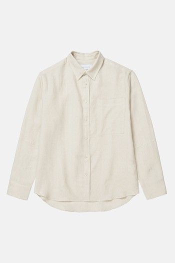 Organic Linen Long Line Shirt from Riley Studio