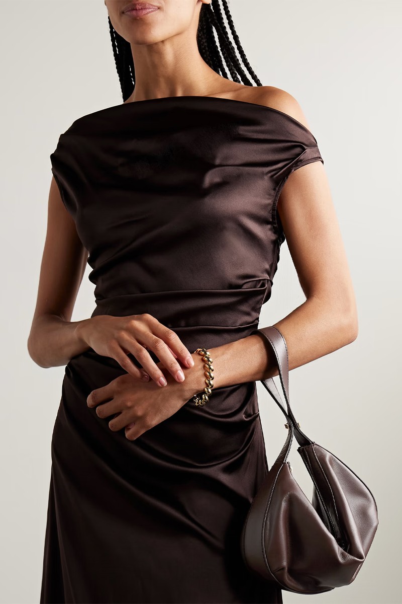 Demy Leather Shoulder Bag from STAUD