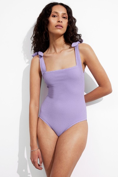 Textured Bow Tie Swimsuit from & Other Stories