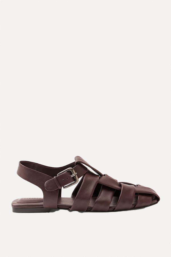 Leather Ankle Strap Fisherman Sandals from Hush