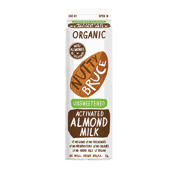 Activated Unsweetened Almond Milk from Nutty Bruce