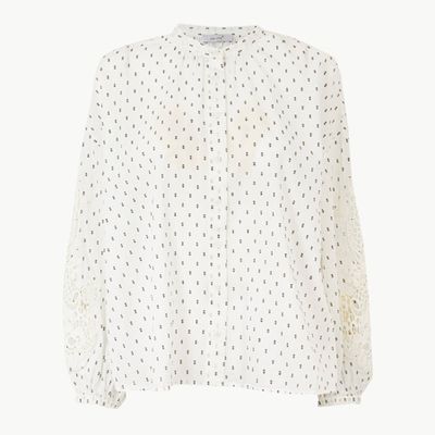 Printed Blouson Sleeve Blouse