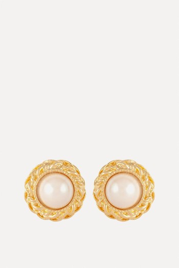 1990s Vintage Faux Pearl Clip-On Earrings from Susan Caplan