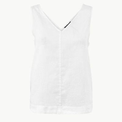 Pure Linen Vest Top