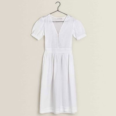 Embroidered Nightdress With Buttons