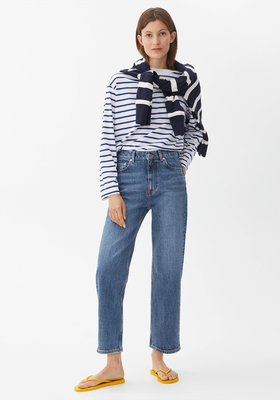 Straight Cropped Stretch Jeans