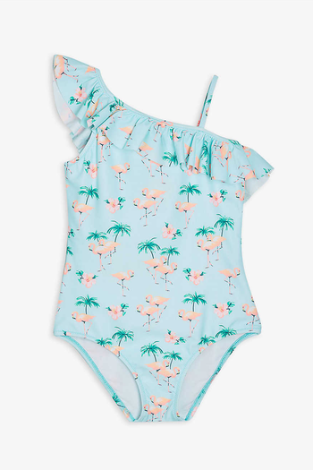 Flamingo One-Shoulder Swimsuit from Sunuva