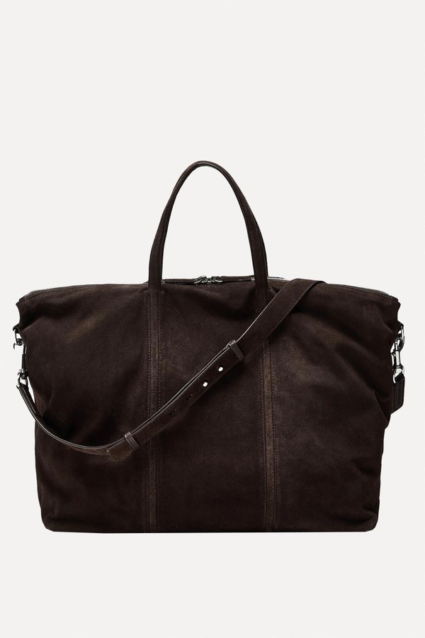 Split Suede Leather Travel Bag