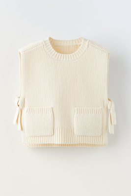 Knit Vest With Bows