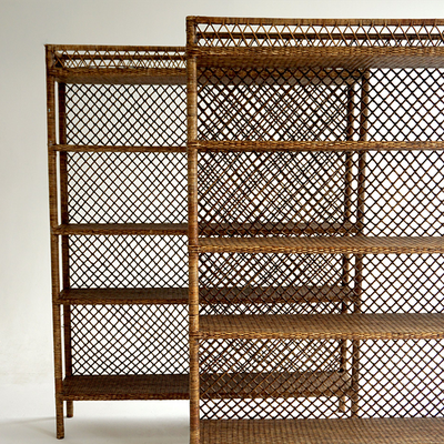 Mid Century Cane Bookshelves from Albion Nord