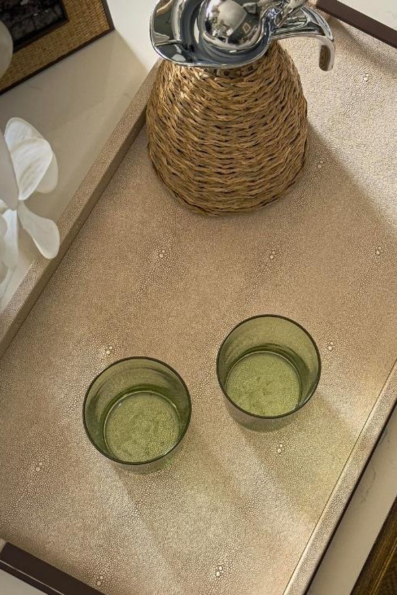 Ecru Shagreen Tray from Addison Ross