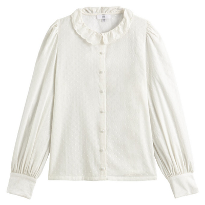 Cotton Shirt With Peter Pan Collar  from La Redoute