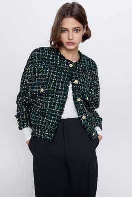Tweed Jacket With Buttons from Zara
