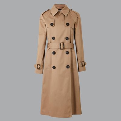 Pure Cotton Double Breasted Trench Coat