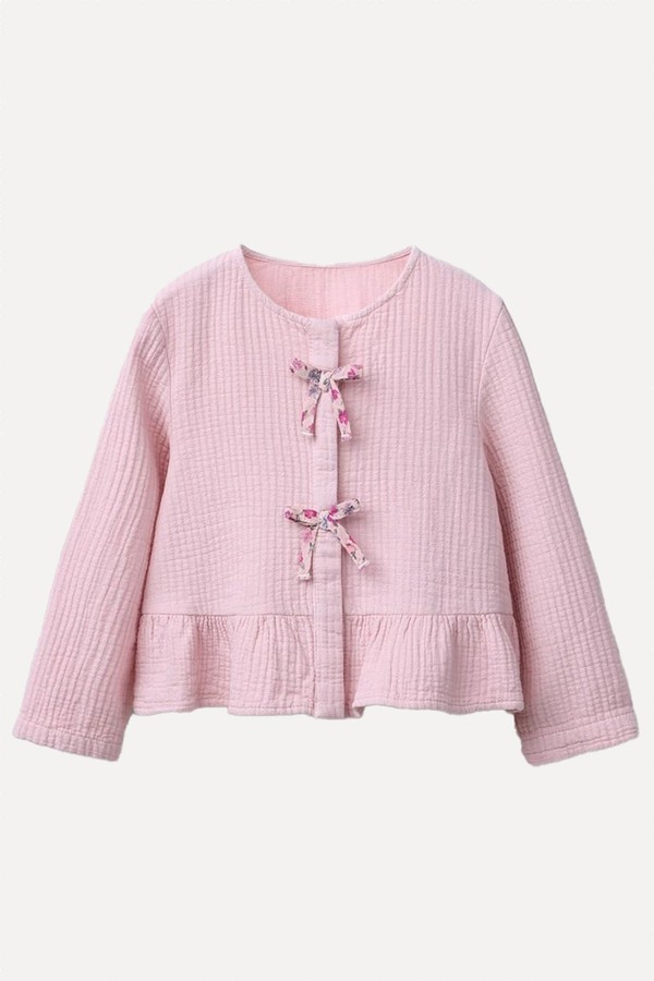 Textured Shirt With Bows