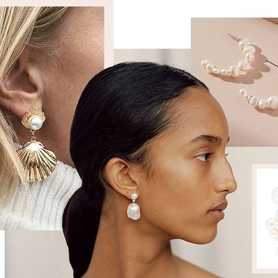 Look to purchase: Chanel CC earrings with pearl details, Women's