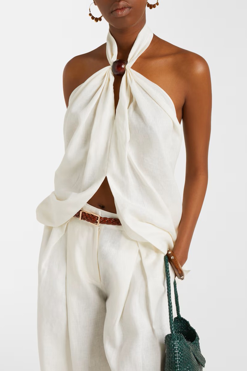 Biba Halterneck Linen Top from Faithfull