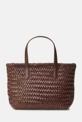 Woven Leather Large Merritt Tote