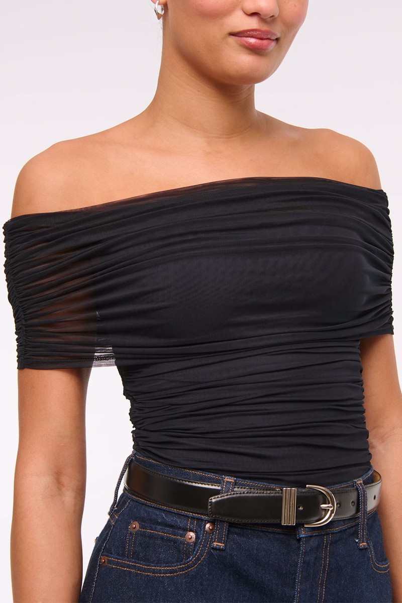 Mesh Foldover Bodysuit