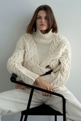 Oversized Cable-Knit Sweater from Zara
