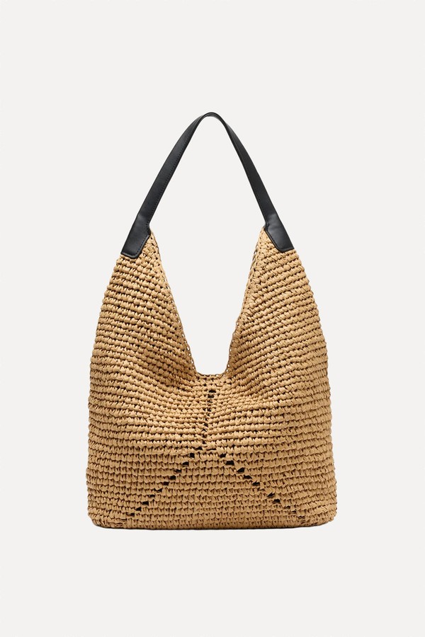 Triangular Straw Tote