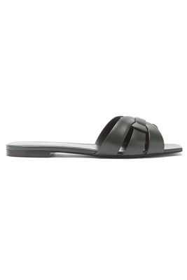 Tribute 05 Leather Slides from Saint Laurent