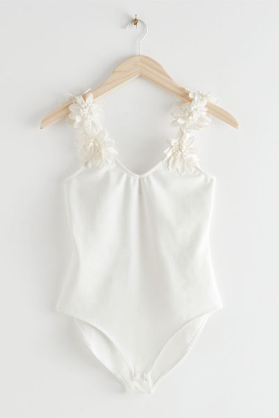 Flower Applique Bodysuit from & Other Stories