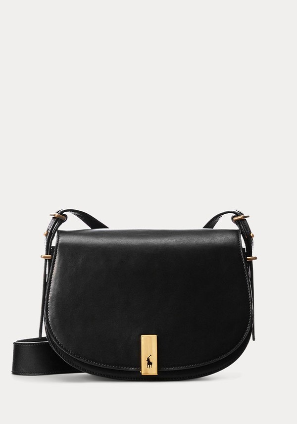 Polo ID Calfskin Saddle Bag Black