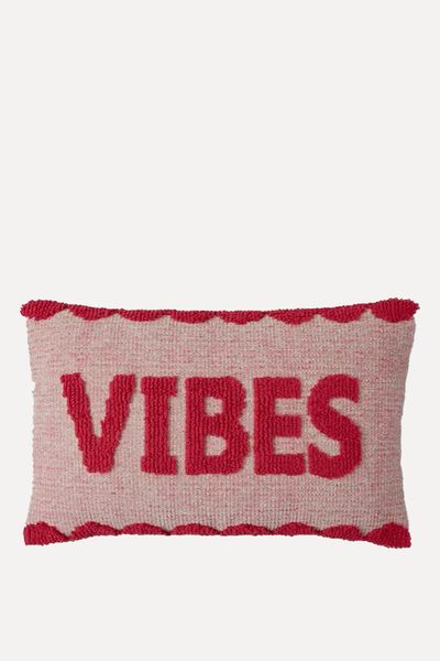 Vibes Bright Slogan Cushion from Dunelm