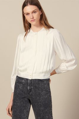 Blouse with Knife Pleats