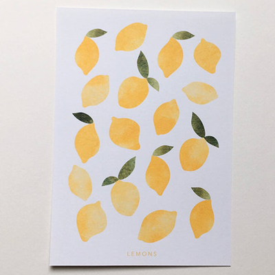 Lemon Watercolour Collage