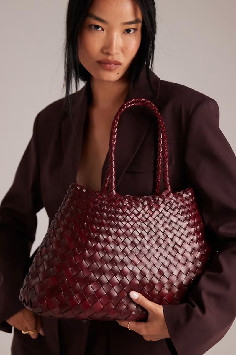 Santa Croce Big Woven Leather Bag from Dragon Diffusion