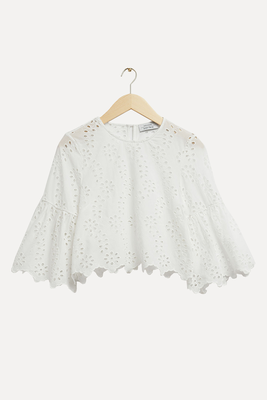 Broderie Anglaise Flared Blouse from & Other Stories