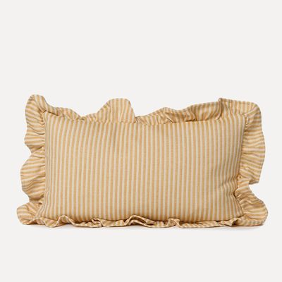Harbour Stripe Frilly Cushion from Tori Murphy